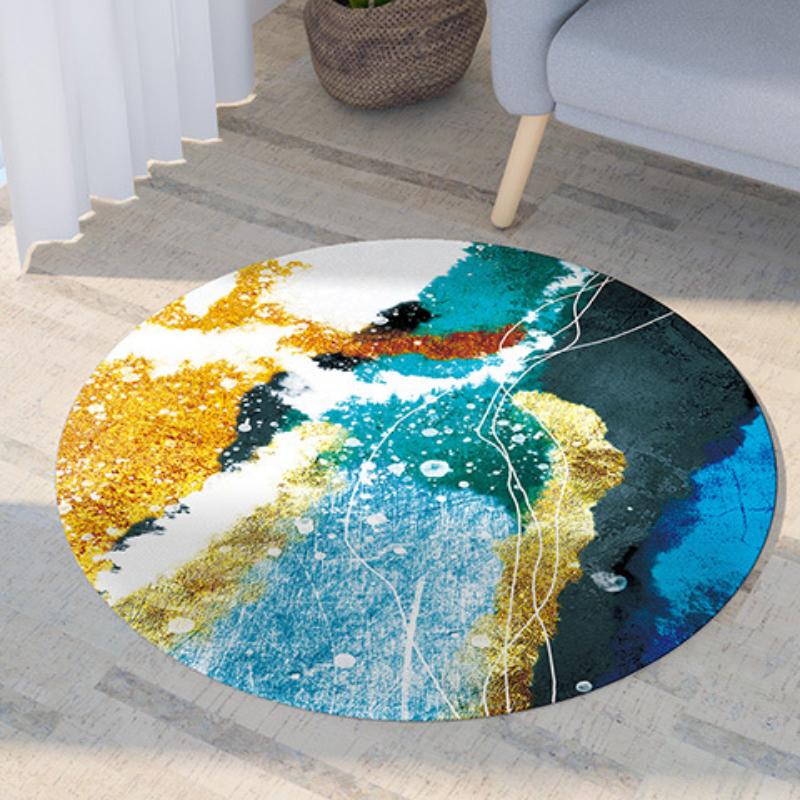 Round Carpet for Bedroom Rugs Living Room Decoration Home Room Decor Computer Table Chair Floor Mat Hallway Entrance Doormat
