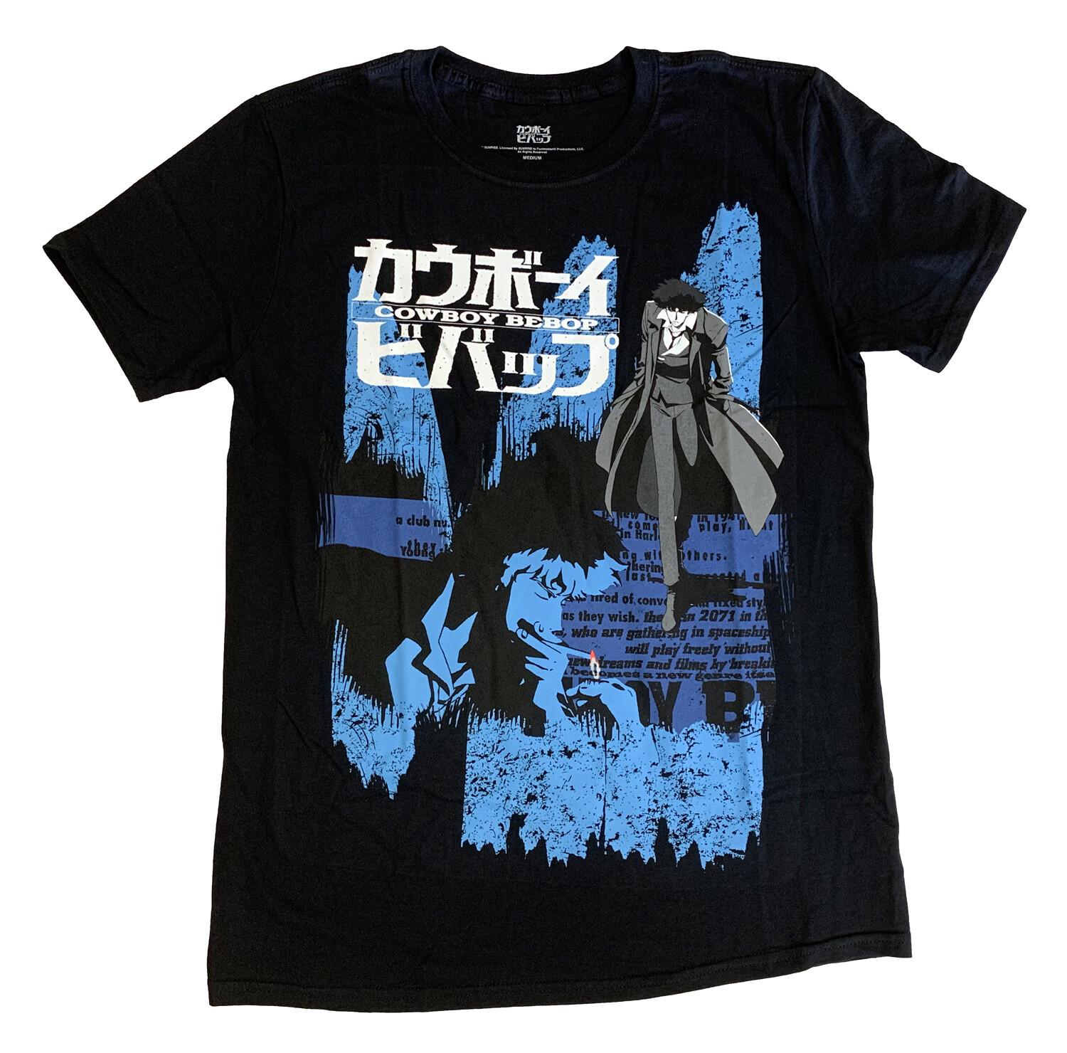 Cowboy Bebop Spike Anime Opening Credits Adult T-shirt XXXL