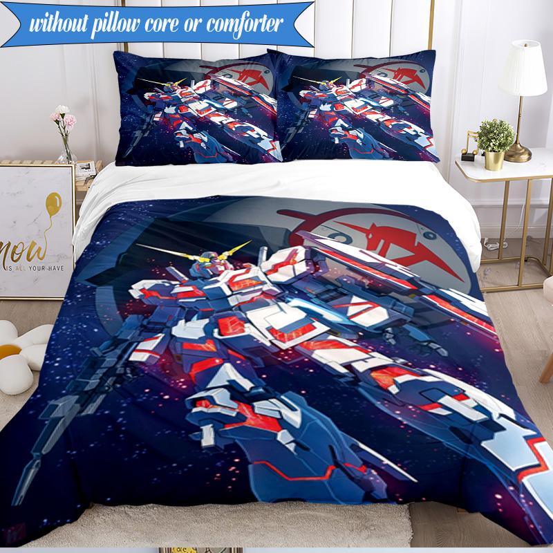 Mecha Armor Robotic Design 3pcs K-pop music group Bedding set,Ideal for Bedroom, Dormitory,Including Duvet Cover And 2pcs Pillowcases,Fan gifts