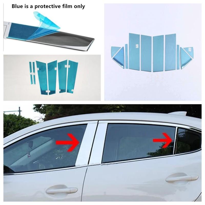 For Mazda 3 Axela Sedan 2014 2015 2016 2017 2018 Window B C Pillar Post Column Trims Strip Covers Steel Car Styling Accessories