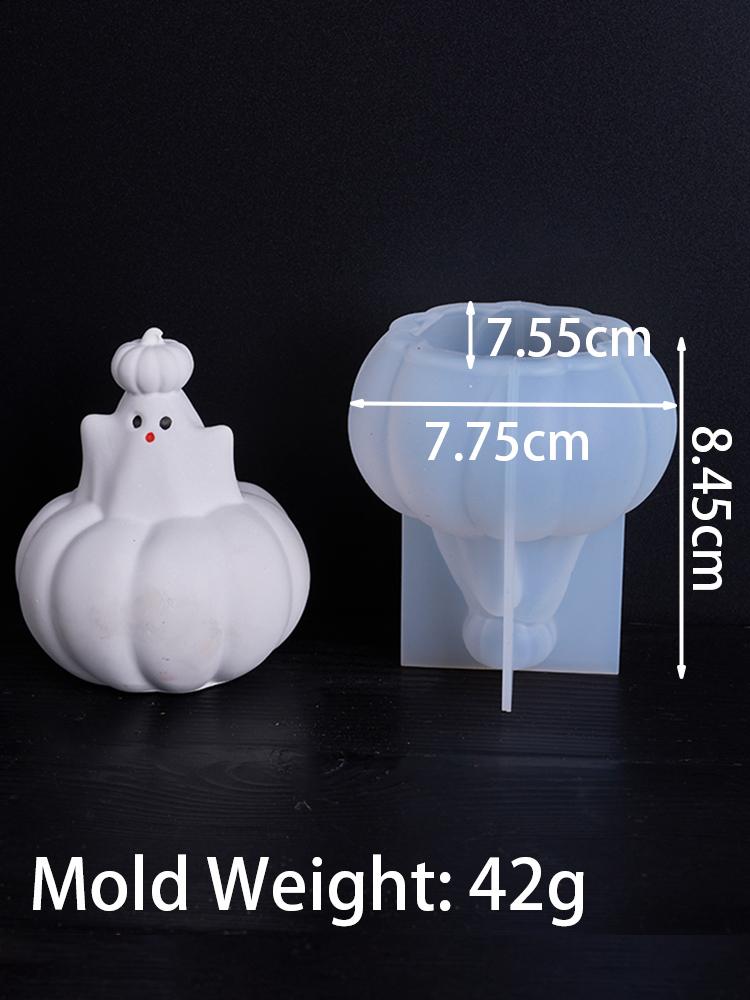 3D Pumpkin Ghost Silicone Mold DIY Halloween Ornaments Candle Molds Aromath Soap Plaster Resin Craft Making Home Holiday Decor
