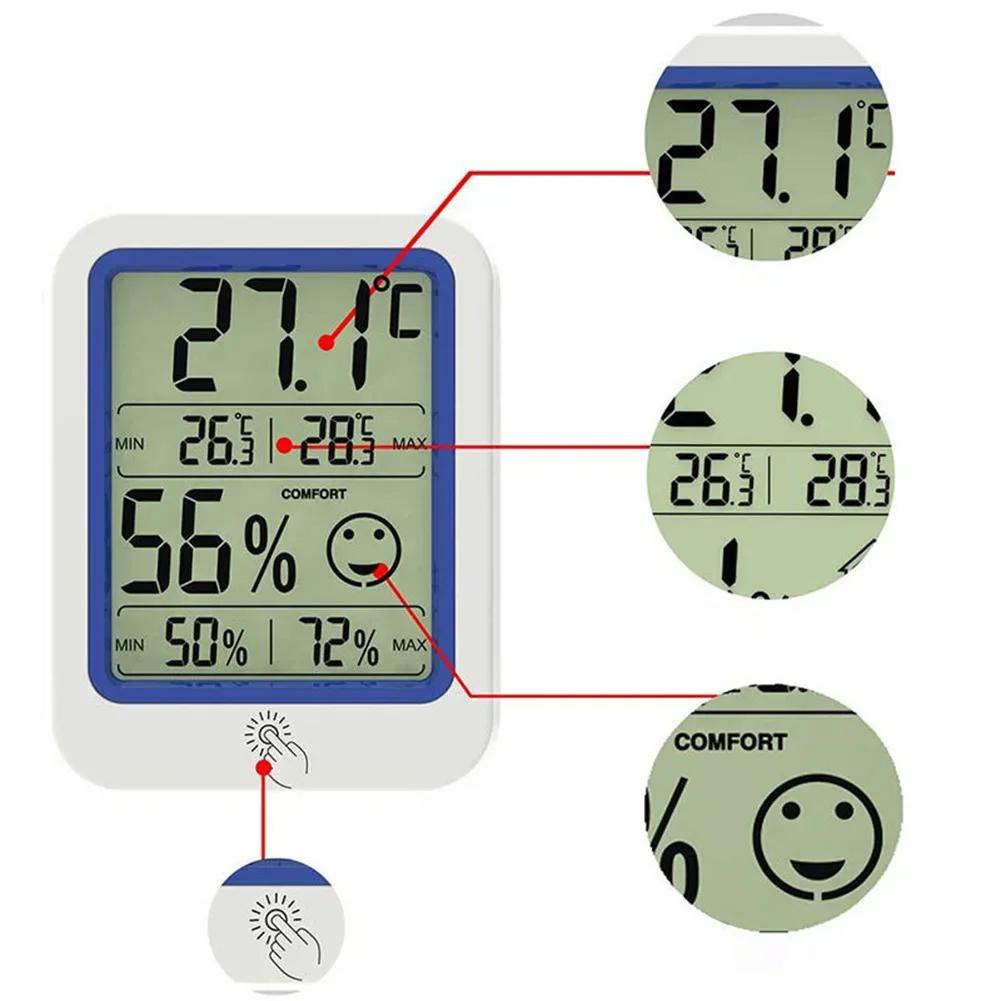 Indoor Climate Meter Digital Hygrometer 10-second Updates Accurate Measurements Accurate Hygrometer For Home Office