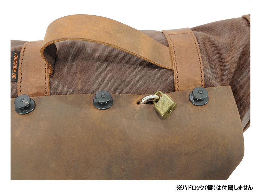 LONGRIDE Heritage Saddle Bag LOX Roll Top Brown LOX133WBRO (9.5L)