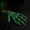 Skeleton Hand Charm Keychain with Hanging Chain 3D Printed Ornament Movable Keychain Joint Design Skull Palm Stress Relief Toy for Halloween