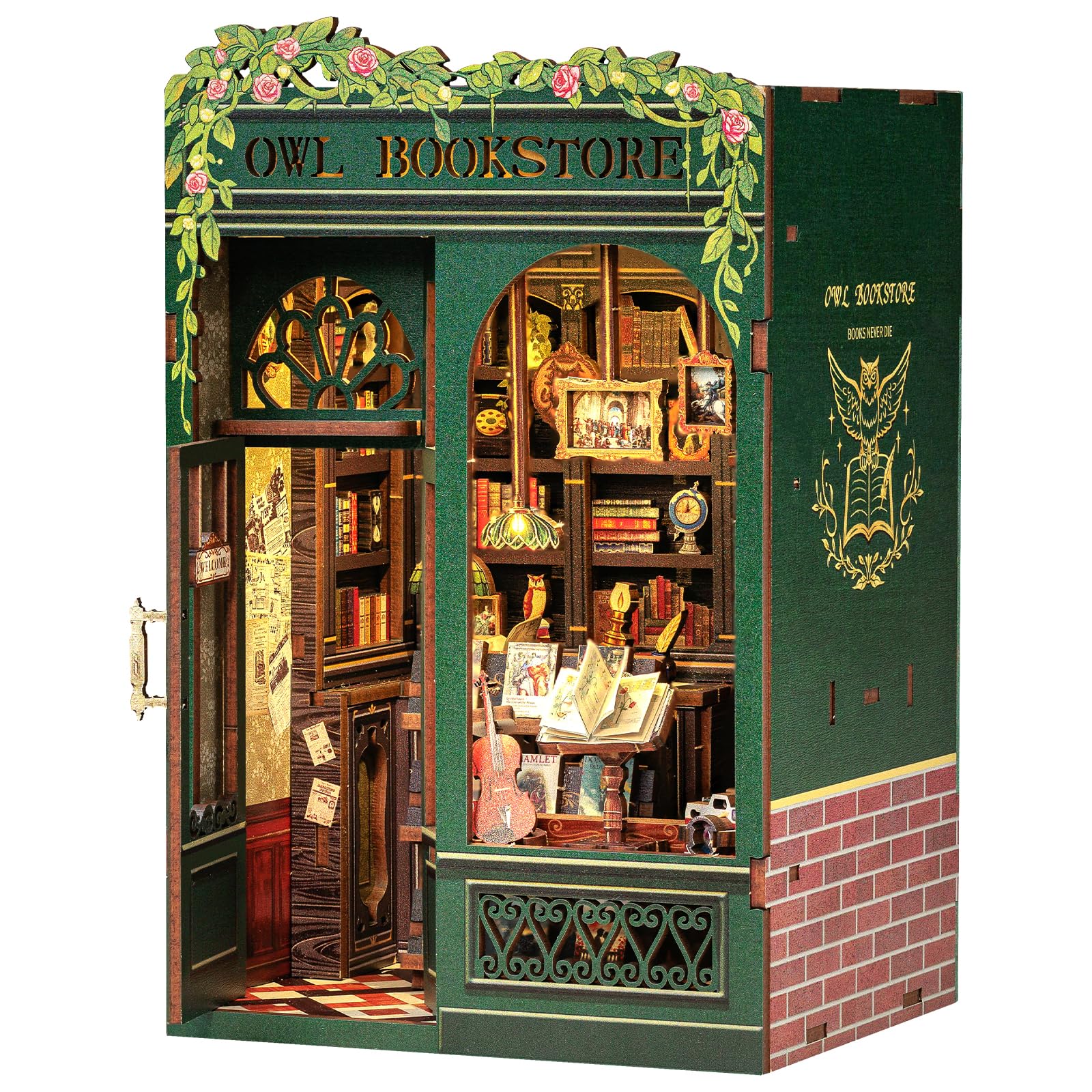 

CuteBee - DIY BookNook Kit - Dollhouse Kit - Miniature House Kit - BookNook - Suitable for Beginners, Teenagers, and Adults - Birthday Gift, Decoratio