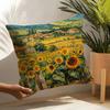 Beautiful Landscape Painting Style Linen Cushion Covers For Decorative Sofa Home Pillows Case Car Chair Pillows Cases