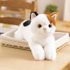 Hairy Texture Imitation Lying Cat Plush Toys Realistic Cat Plush Toy  Birthday Gift
