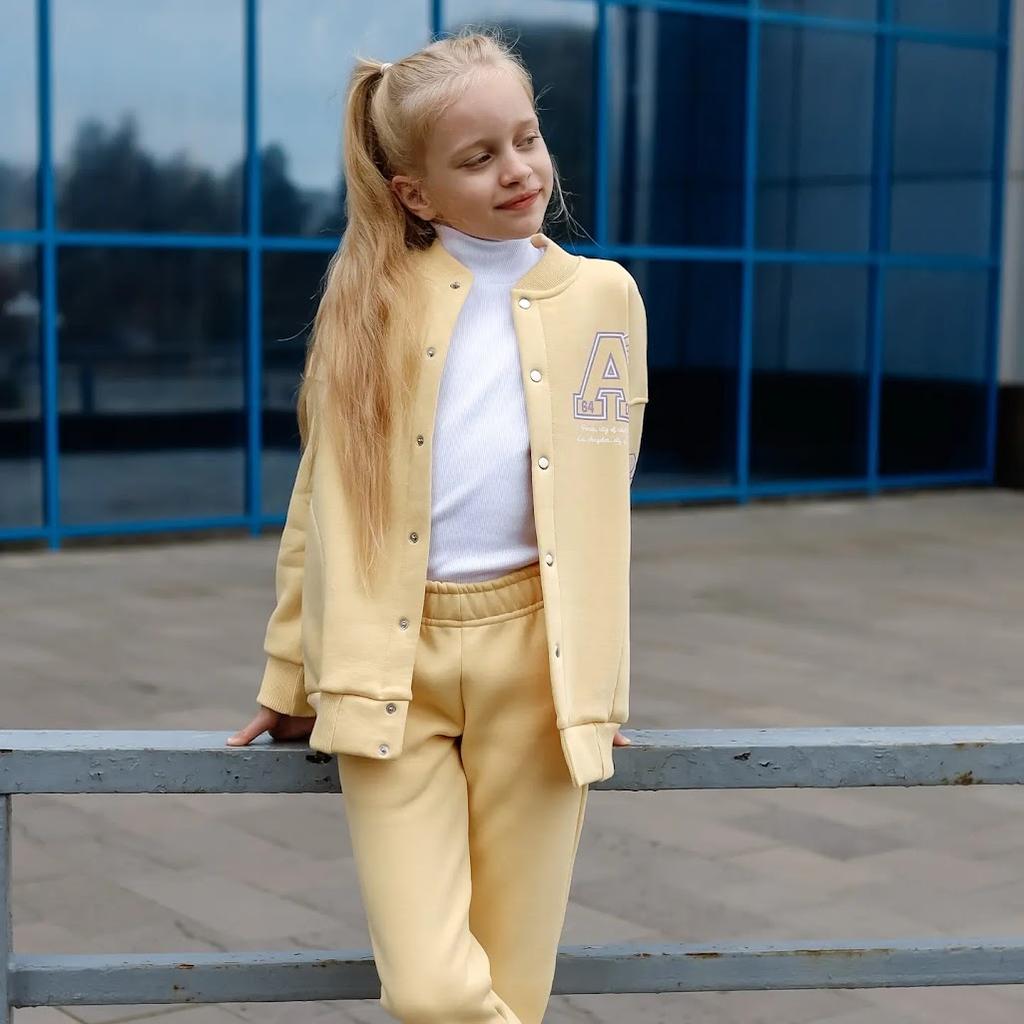 Tracksuit (girls) – Warm Bomber & Pants with Print, Winter , 6443-025-33 HC