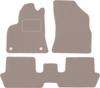 Beige Velour Floor Mats For: Peugeot 5008 I Crossover (2009-2017)