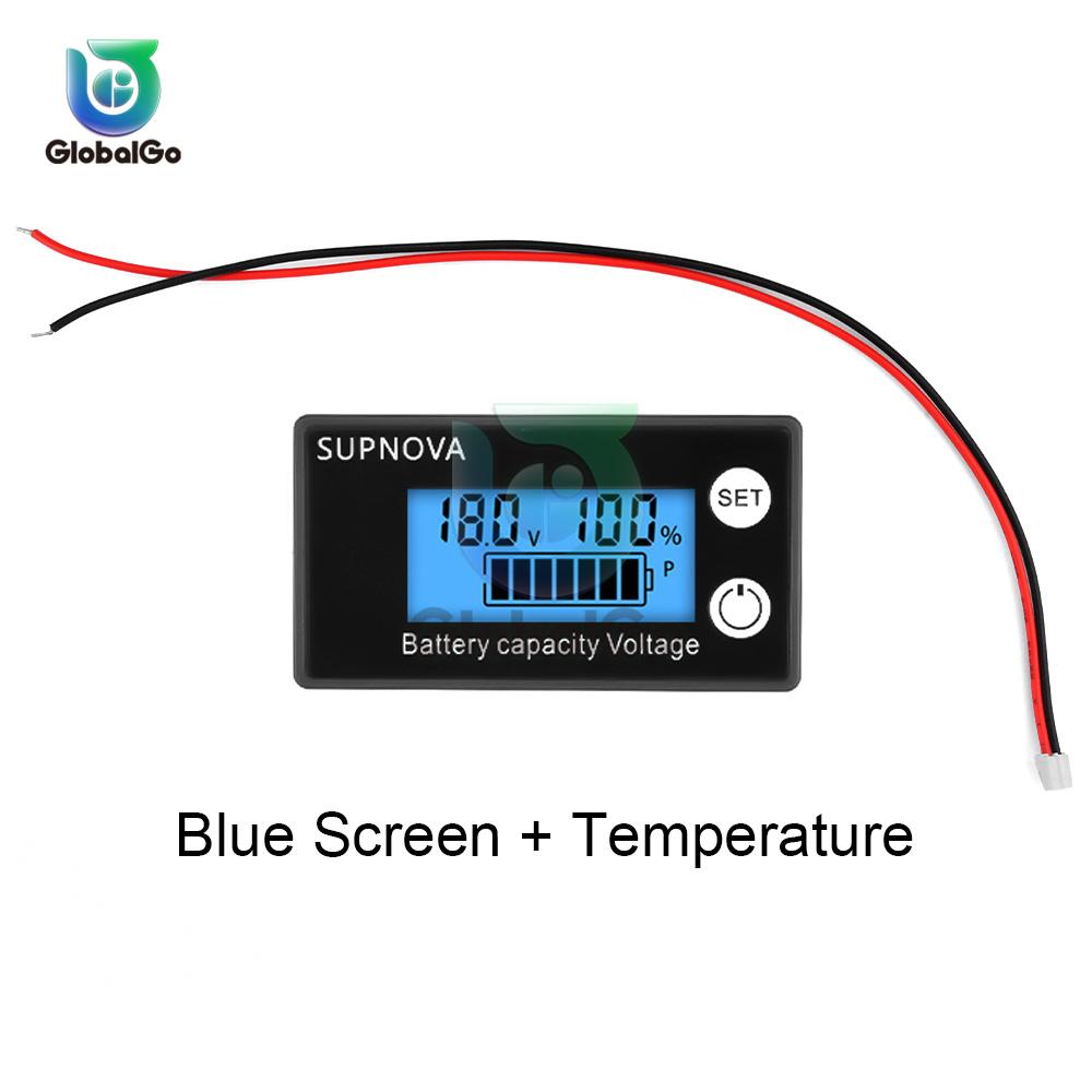 

Battery Capacity Indicator Voltmeter DC 8V-100V Lead Acid Lithium LiFePO4 Car Motorcycle Voltmeter Voltage Gauge 12V 24V 48V 72V