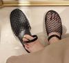 Fashion Summer Mesh Hollow Sandals Women Flats Shallow 2024 New Beach Shoes Comfort Retro Female Slippers