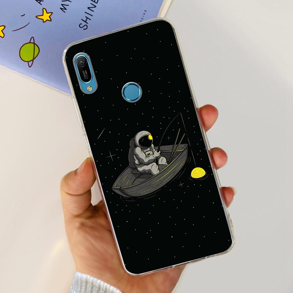 For Huawei Y6 2019 Case Y6 Pro 2019 Back Cover Popular Butterfly Astronaut Soft Silicone Phone Case For Huawei Y6s Y 6 2019 Capa