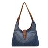 Nischen-Casual Patchwork Washed Denim Bag Damen Große Kapazität Vintage Mode Unterarmtaschen Pendler Single Shoulder Tote Pack