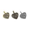 Alloy Heart Pendant Component For Jewelry Creation Multipurpose Decorative Charm for Necklace and Bracelet