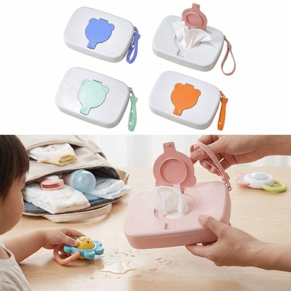 New Flip Cover Portable Wipes Holder Hanging Rope Hygienic Wet Wipes Container Reusable Wet Tissue Box Travel