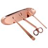 ZERONOWA Candle Snuffer, Wick Dipper, and Wick Trimmer (Pink Gold, 4-Piece Set)