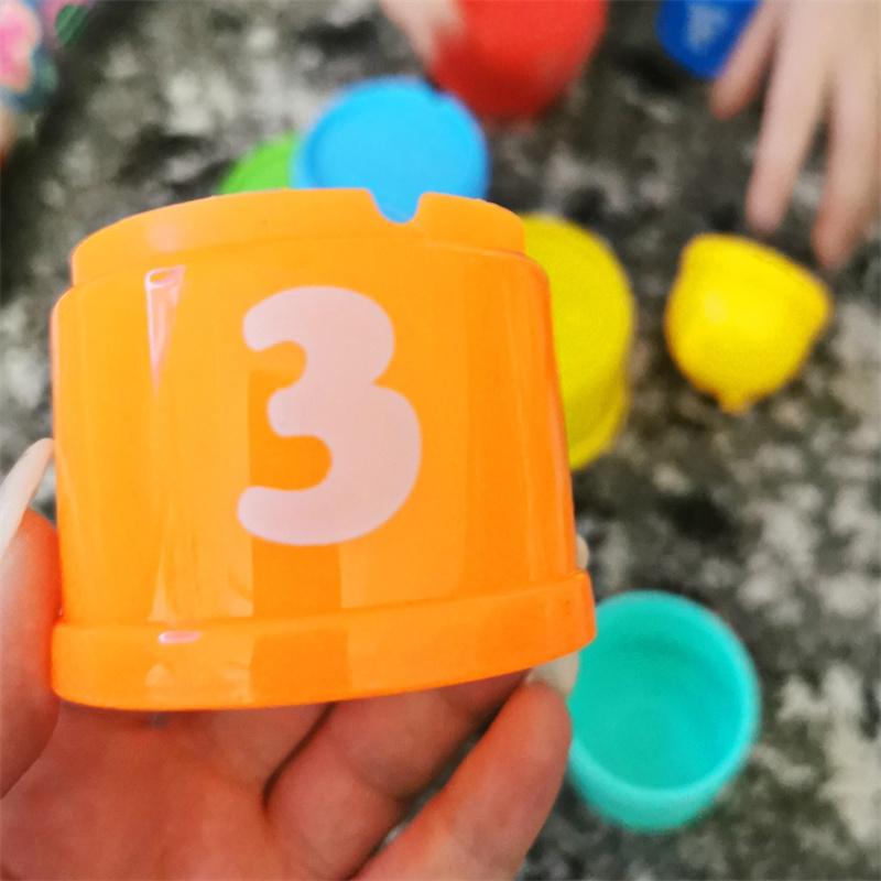 Figura de tiro real e letras crianças brinquedos educativos 9 peças bebê diversão empilhamento copos brinquedo divertido arco-íris copos empilháveis torre mini urso brinquedo presentes