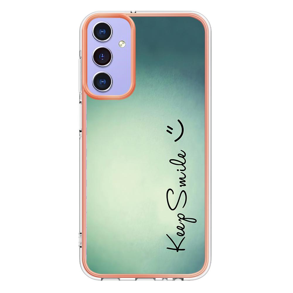 

YB IMD Series-19 Style-D For Samsung Galaxy A15 5G Case Electroplating 2.0mm TPU Phone Cover Keep Smile