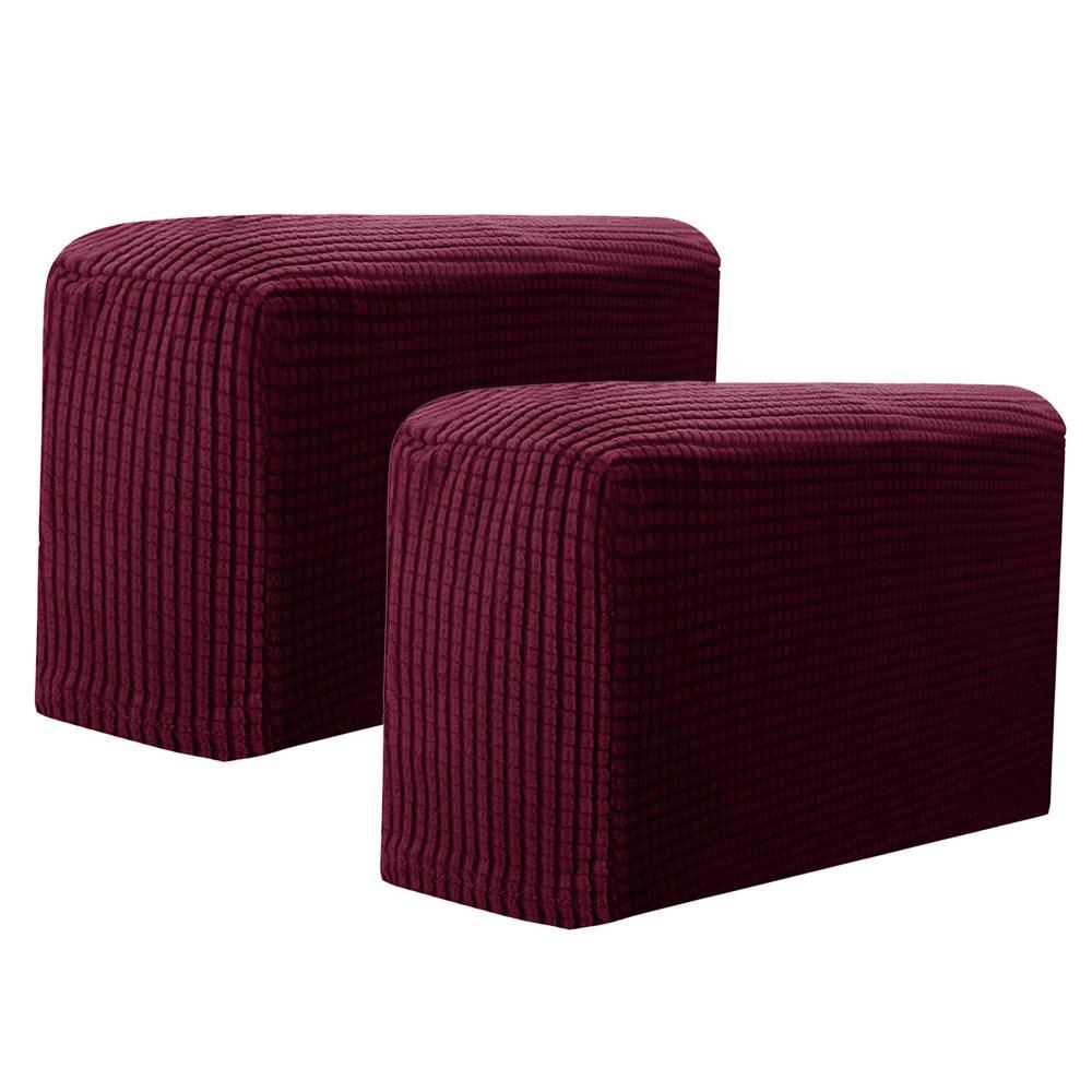 2PCS/SET Sofa Armrest Covers Fleece Premium Armrest Covers Stretchy Chair Sofa Couch Arm Protector Stretch To Fit