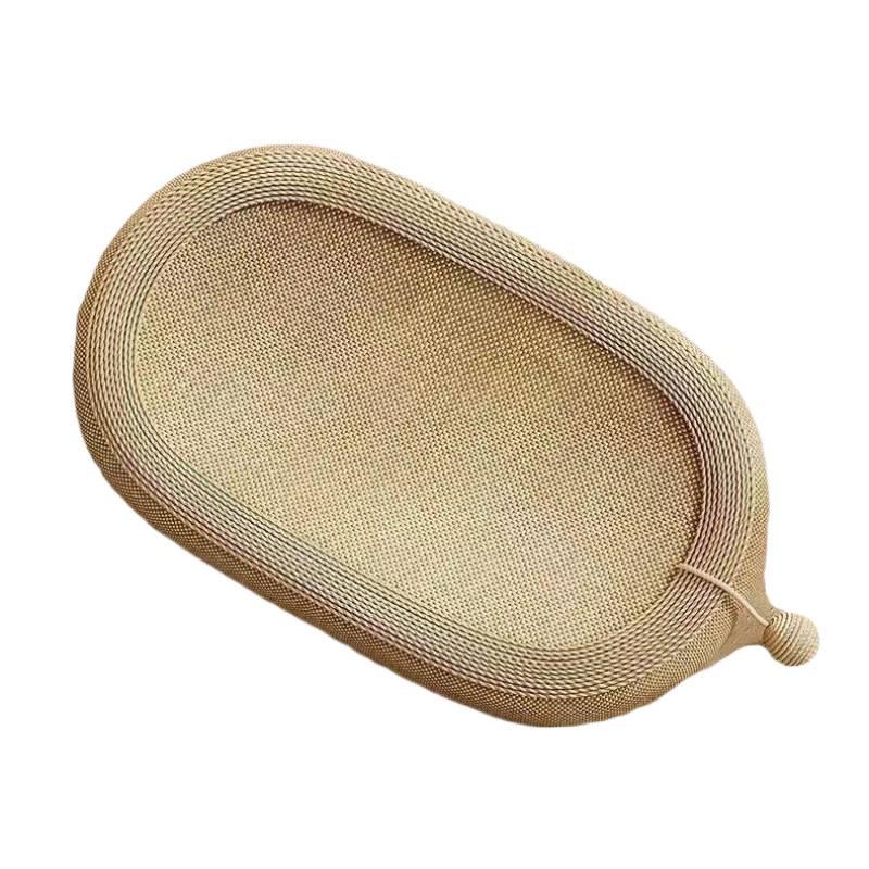 Oval Sisal Cat Scratching Board & Bed - Big Face Design for Self-Amusement and Claw Grinding