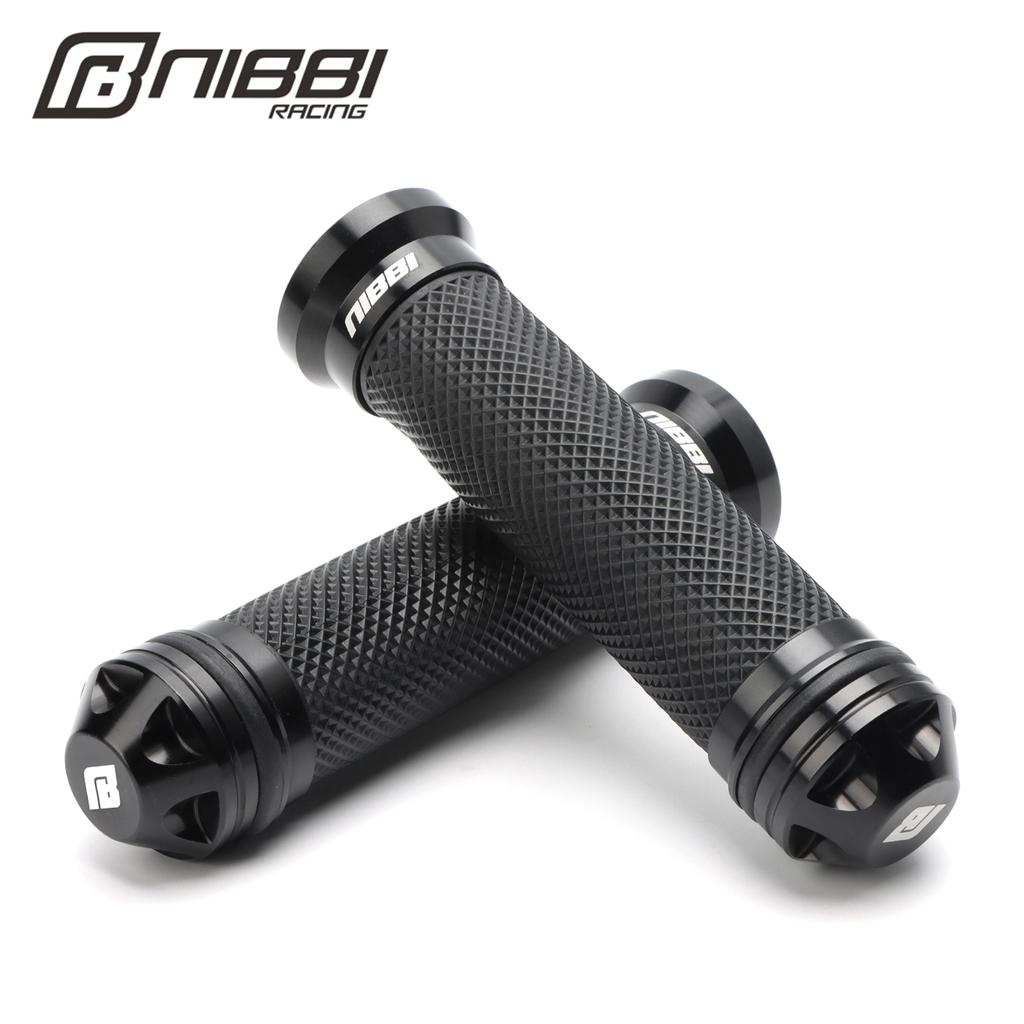 NIBBI Universal Motorcycle Hand Grips 7/8'' 22MM CNC Rubber Gel Handle Bar Grips Fit GY6 Yamaha Suzuki Kawasaki KTM PitBikeMotor