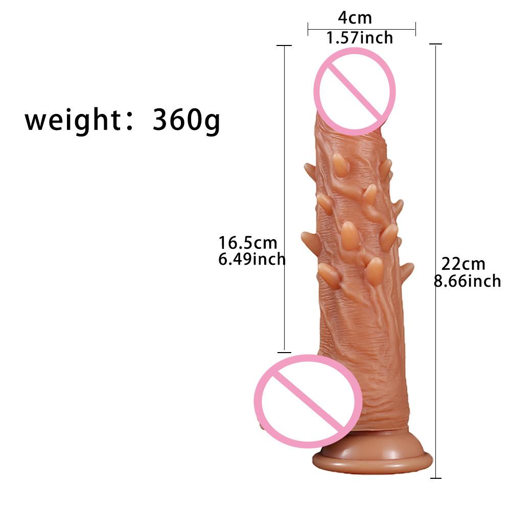 Realistic Silicone Dildo with Veins & Bumps – Suction Cup Penis Toy for Vaginal Anal Penetration, Soft & Body-Safe Sex Toy