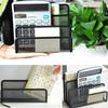 Black Mesh Letter Sorter Mail Business Document Tray Desk Office File Organiser Holder