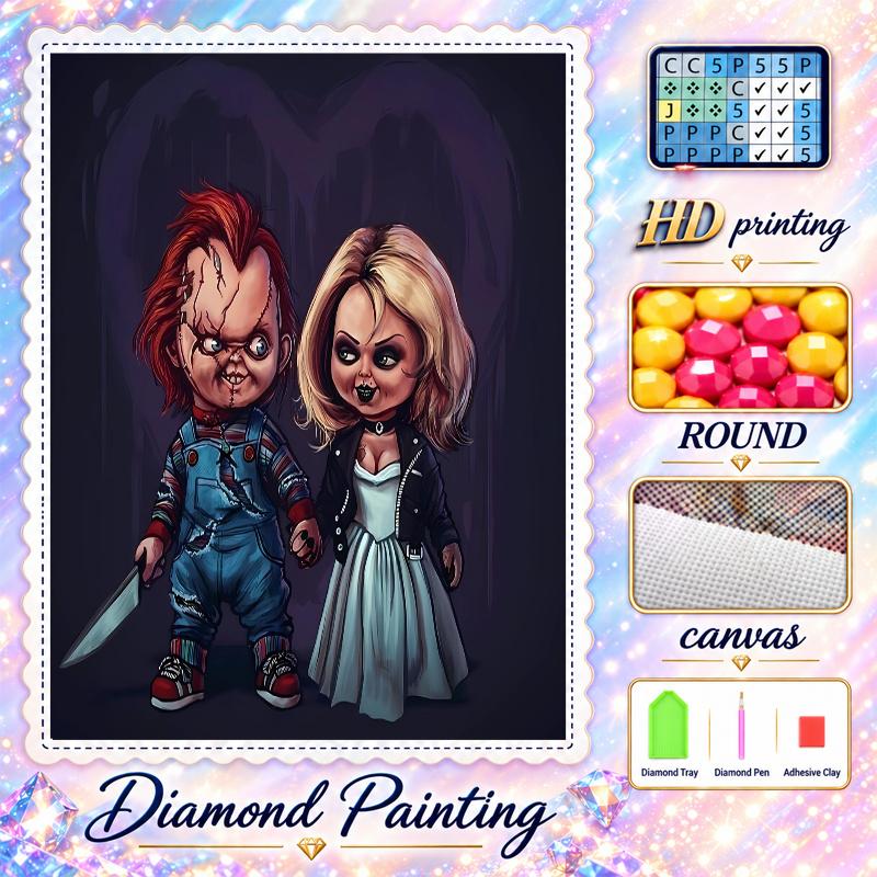 Chucky Diamond Painting Kit 5D Full Drill DIY Diamond Mosaic Wall Art Home Decor