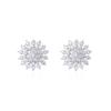 OUGEPHELI Snowflake Starburst Moissanite Stud Earrings S925 Sterling Silver 18K Gold Plated VVS1 Luxury Women Gift GRA