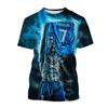 Ronaldo Estate Moda Nuova Maglietta Stella del Calcio Casuale Girocollo Uomo Stampa 3D Manica Corta Hip-hop Maglietta