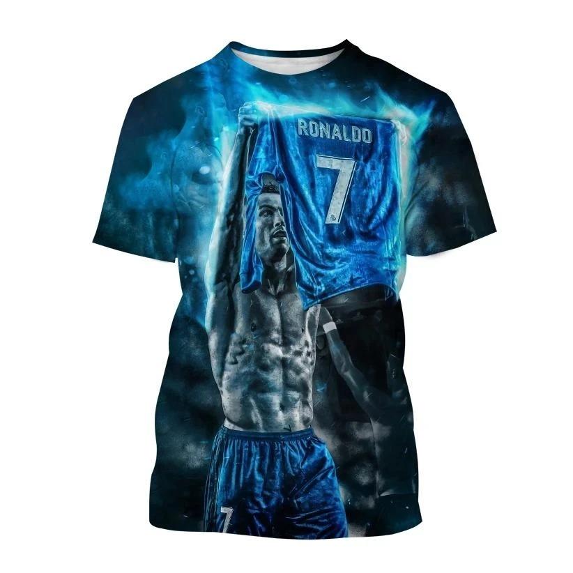 ETST WENDY 05 Ronaldo Zomer Mode Nieuw T-shirt Voetbalster Casual Ronde Hals Heren 3D Print Korte Mouw Hip-hop T-shirt 2XL