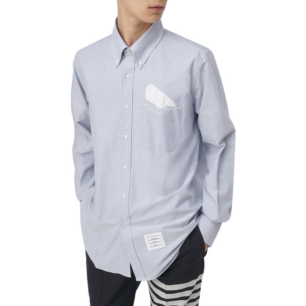 THOM BROWNE THOM BROWNE FW23 Shirts Men's Light Blue Moderate Other MWL272E-E0668-480