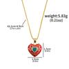 Witch's Test Heart Rhombus Anime Pendant Necklace - Gold, Versatile, Couple's Jewelry