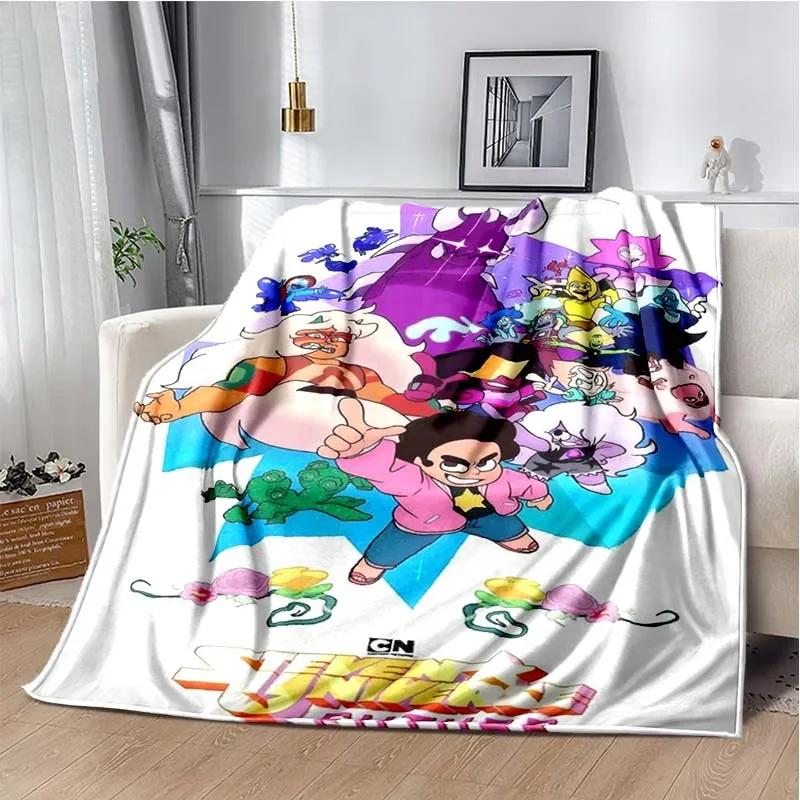 Steven Universe Cute Cartoon Blanket Kid's Warm Flannel Throw Blanket for Bed Bedroom Sofa Travel Picnic Blanket Birthday Gift