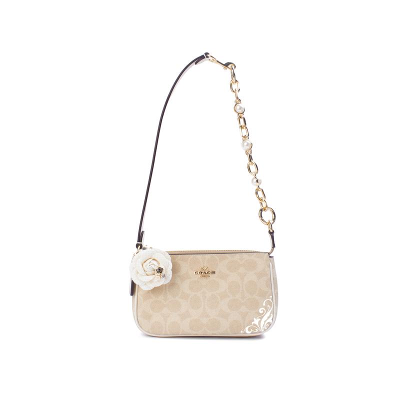 

COACH handbag [Customized bag] Nolita 19 Iduo Hand-painted Graffiti Trendy Classic Fashion Simple Presbyopia Zipper Coated Camellia Recalls Gold золотий