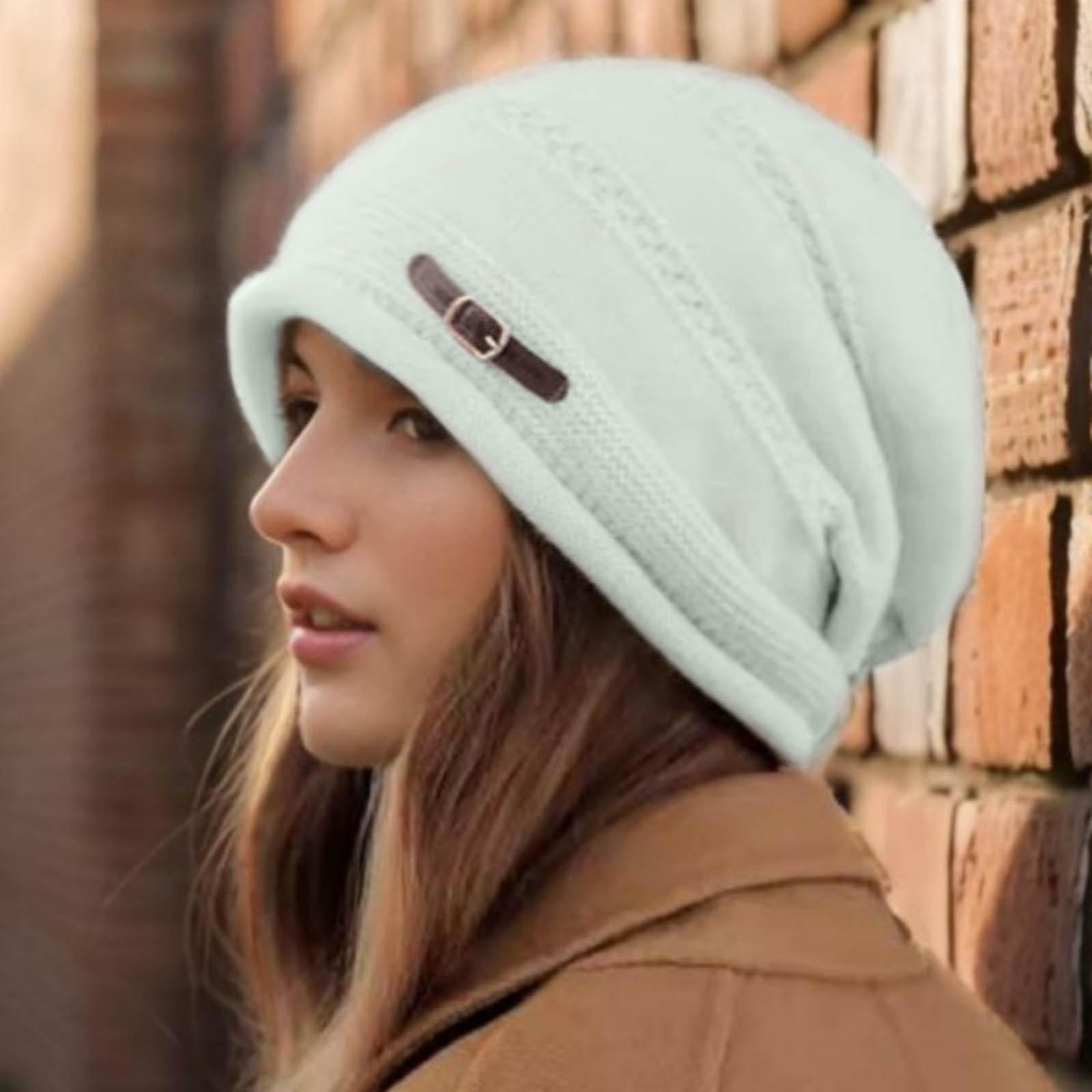 Зимняя шапка пуловер на шнурке шерстяная шапка вязаная шапка One Size