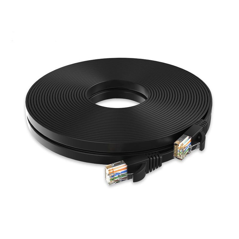 Category 6 Flat Gigabit Ethernet Cable - High-Speed Unshielded Pure Copper for Home Broadband