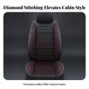 Seamless Fit Single Seat Cover Quilted Leather Easy To Clean Headrest