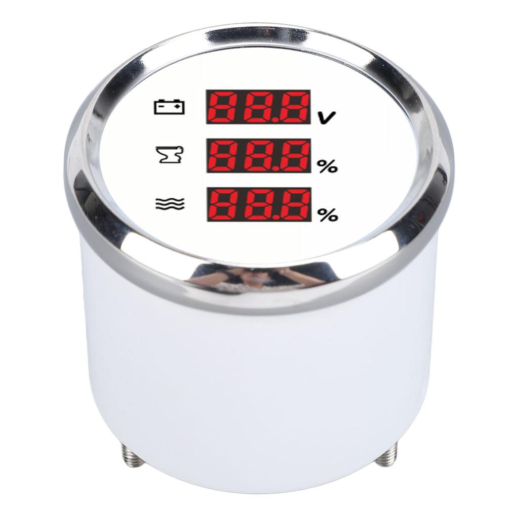 52mm Digital Voltage Sewage Water Level Gauge Waterproof Red Backlight Secure Connection Sewage Water Level Voltmeter