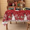 Christmas Snowman Candy Snowflake Tablecloth Table Decor Reusable Winter Xmas Kitchen Dining Tablecloth Christmas Decorations