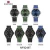 NAVIFORCE Men's Watch Quartz Calendar Luminous Hands Waterproof Silica Strap Round Simple Dial Fashion Casual Watch for Men NF9248T