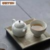 110ml Antique Azure Glazed Ceramic Teapot Handmade Small Pot Tea Brewing Kettle with Filter Tieguanyin Chinese Tea Set Craft