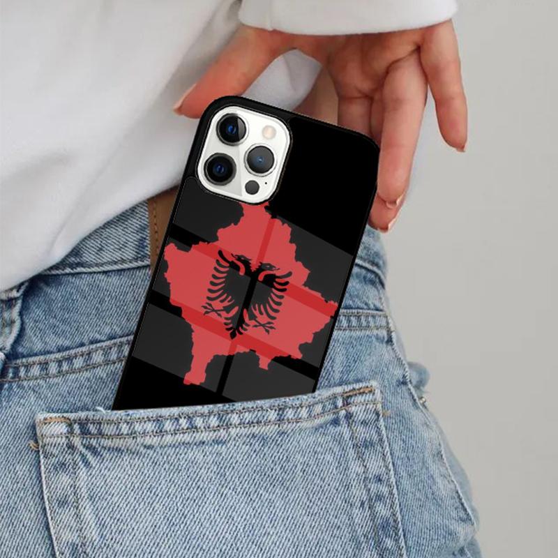 Albania Flag Phone Case Magesafe Magnetic Wireless Charge Cover For IPhone 16 11 12 13 14 15 Pro Max Plus Mini