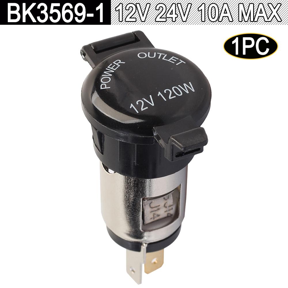 

10-1PCS Max 10A Car Cigarette Lighter Waterproof Female Socket Seat with Cover Case 12V-24V Auto Truck Motorcycle Car Accessorie