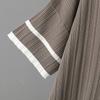 New Summer Polo Collar Short Sleeve Fashion Casual Loose Versatile Thin High Waist Knitted Suit Women