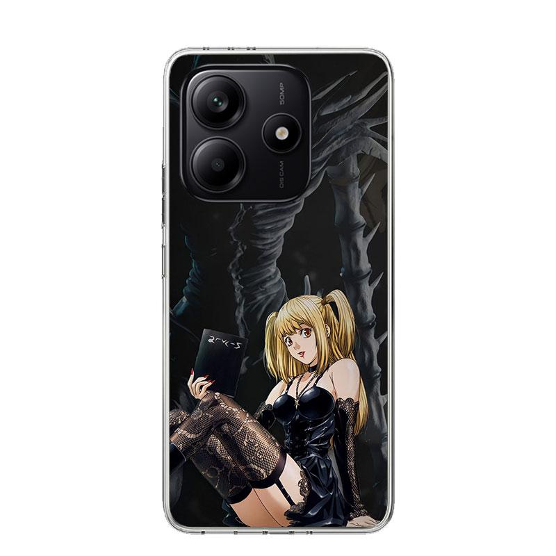 N-Note D-Death MisaMisa Phone Case For Xiaomi Redmi Note 13 14 15 Pro Plus 12S 12 14S 11S 11E 10 10S 11 11T 5G 4G Cover Coque Re