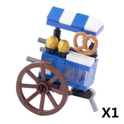 City Building Block Accessories Dining Car Movie Beverage Game Ice Cream Pizza Popcorn Food DIY Brick Children Toy Gift J036