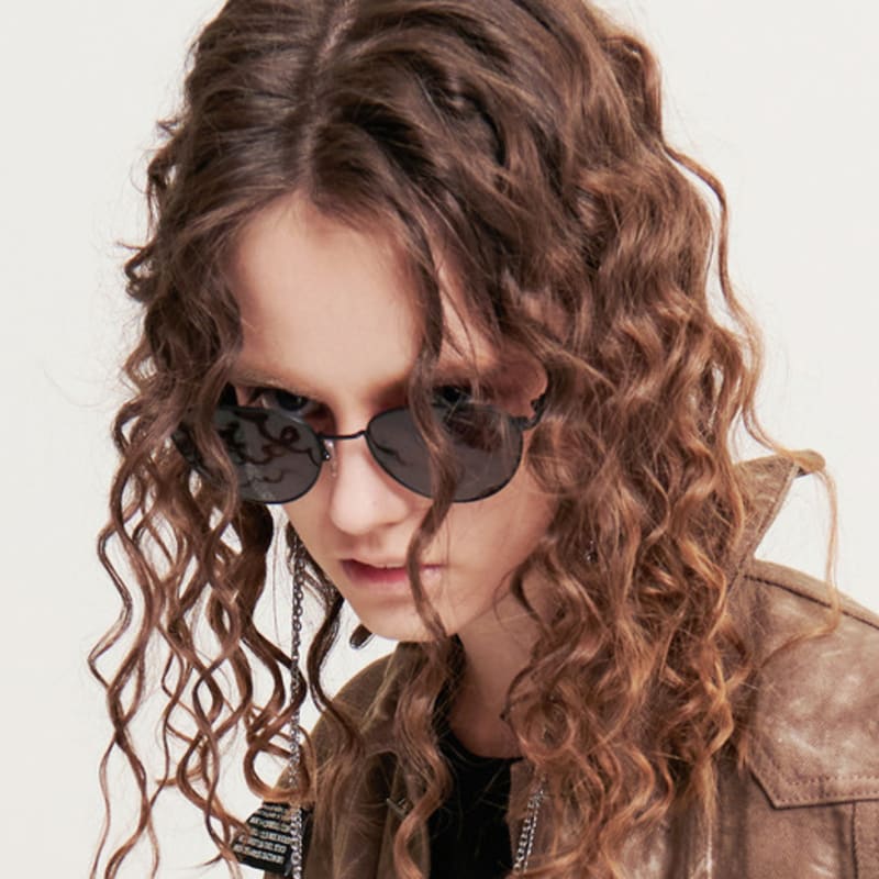 

holy NUMBER 7 [SUNGLASSES] SPRIG-P413_BLACK FRAME BLACK LENS FREE