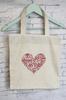 Shopper Bag with Embroidery Heart LB781 NeedleWoman Beige (39681005)