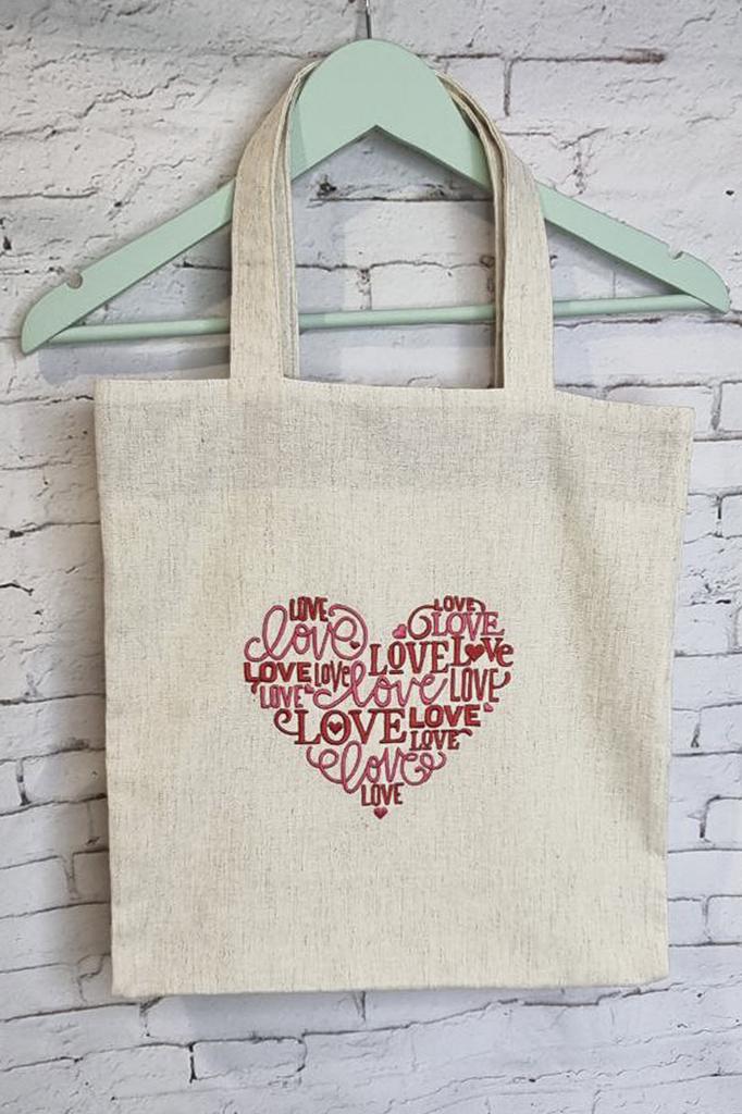 Shopper Bag with Embroidery Heart LB781 NeedleWoman Beige (39681005)